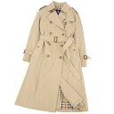 【美品】バーバリー ロンドン BURBERRY LONDON コート トレンチコート コットン100％ 裏チェック アウター レディース 11(L相当) ベージュ【中古】