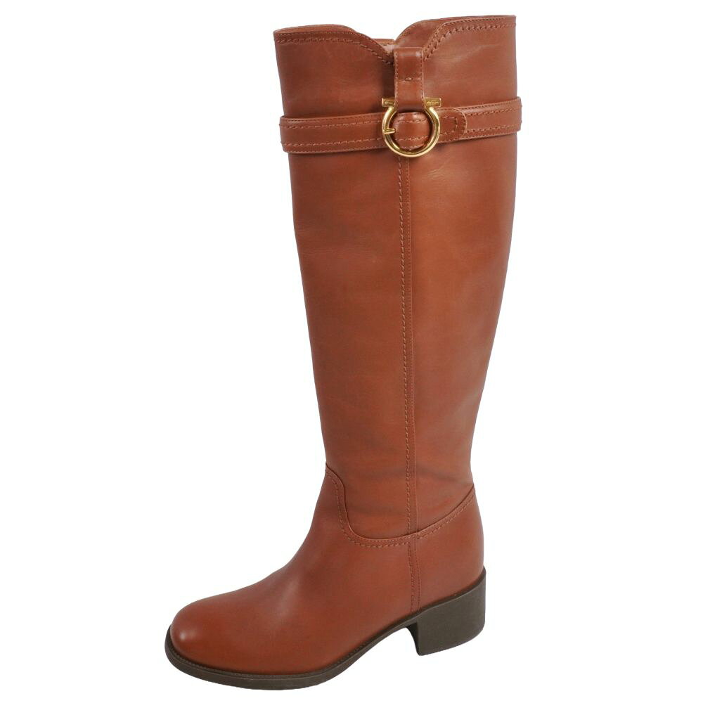 #Salvatore Ferragamo ロングブーツ ブラウン ゴールドヒール 楽天市場】ロングブーツ レディース（ブランドフェラガモ）（靴）の通販