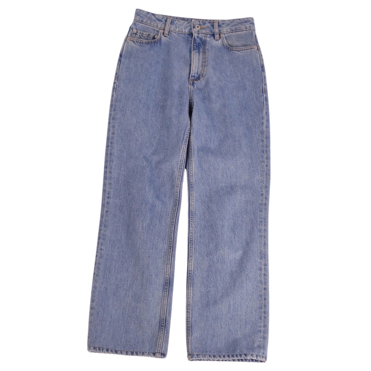 【極美品】バーバリー BURBERRY パンツ デニムパンツ ジーンズ ルーズストレート 無地 ボトムス レディース 26 ブルー【中古】