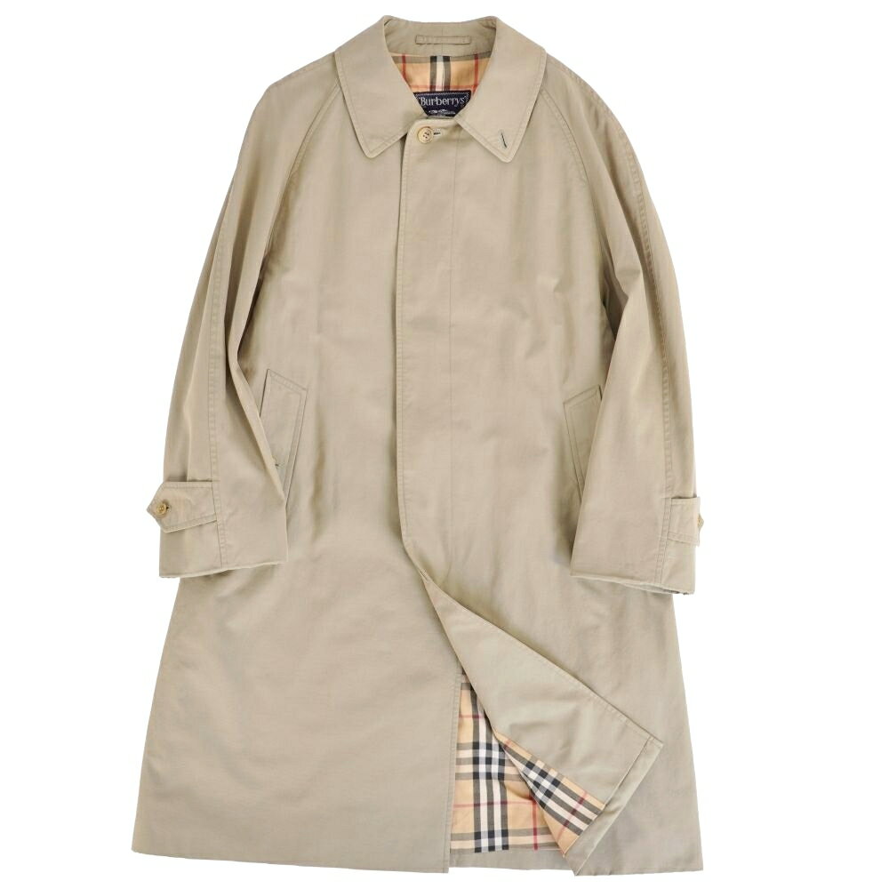 樂天商城 - 【美品】Vintage バーバリー Burberrys コート ステンカラーコート バルマカーンコート コットン100% アウター メンズ S カーキベージュ【中古】