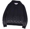 【美品】ルイヴィトン LOUIS VUITTON 24SS ニット スウェット パーカー プルオーバー モノグラム グラディエントコットンフーディ トップス メンズ L ブラック【中古】