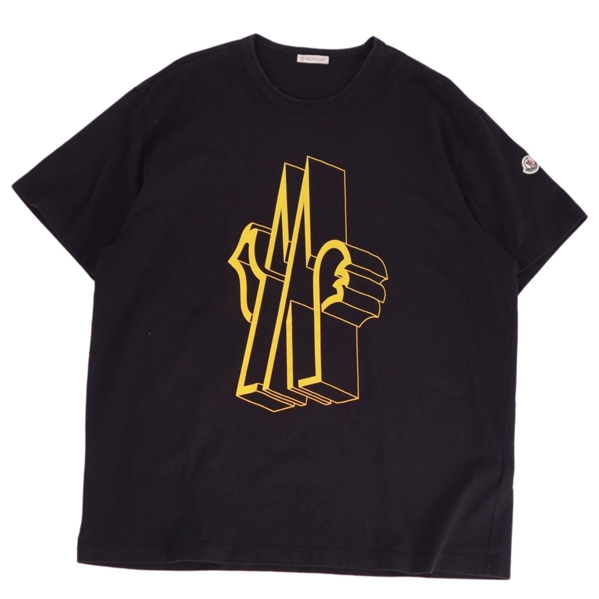 樂天商城 - 【美品】モンクレール MONCLER Tシャツ 2019 カットソー ショートスリーブ 半袖 コットン トップス メンズ XL ブラック【中古】