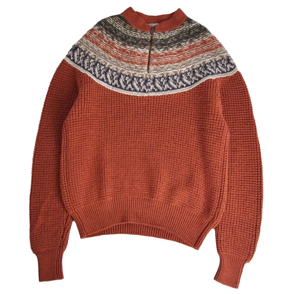 【美品】ボッテガヴェネタ BOTTEGA VENETA ニット セーター ハーフジップ ロングスリーブ 長袖 ウール トップス メンズ イタリア製 50(..