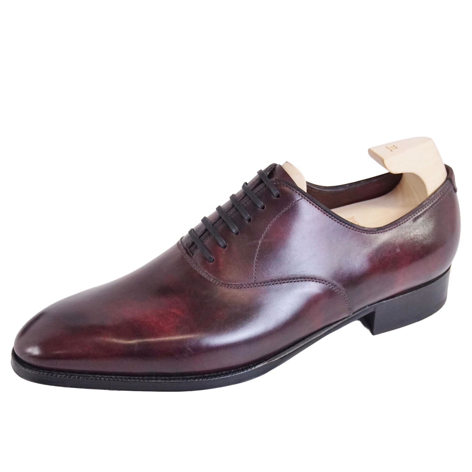 【新古品】ジョンロブ JOHN LOBB GARNIER2 ガルニエ2 ミュージアムカーフ レザーシューズ オックスフォードシューズ ビジネスシューズ 革靴 シューズ 英国製 メンズ 8.5E(27cm相当) ダークブラウン【中古】