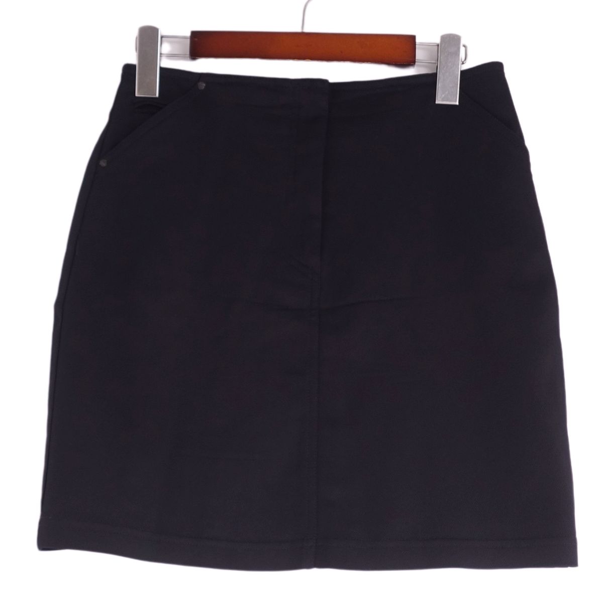 【美品】ヴェルサーチ VERSACE JEANS COUTURE スカート タイトスカート ショート丈 無地 ボトムス レディース 28/42(M相当) ブラック【中古】