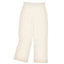 【新品同様】エルメス HERMES パンツ ロングパンツ ワイドパンツ ウール シルク ニット ボトムス レディース イタリア製 38(M相当) ベージュ【中古...
