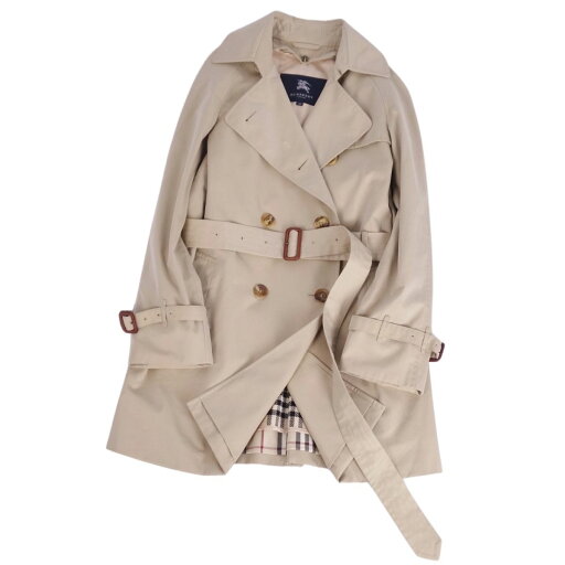 【極美品】バーバリー ロンドン BURBERRY LONDON コート ライナー付き トレンチコート コットン100% 裏チェック アウター レディース 40(M相当) ベージュ【中古】 【極美品】バーバリー ロンドン BURBERRY LONDON コート ライナー付き トレンチコート コットン100% 裏チェック アウター レディース 40(M相当) ベージュ【中古】