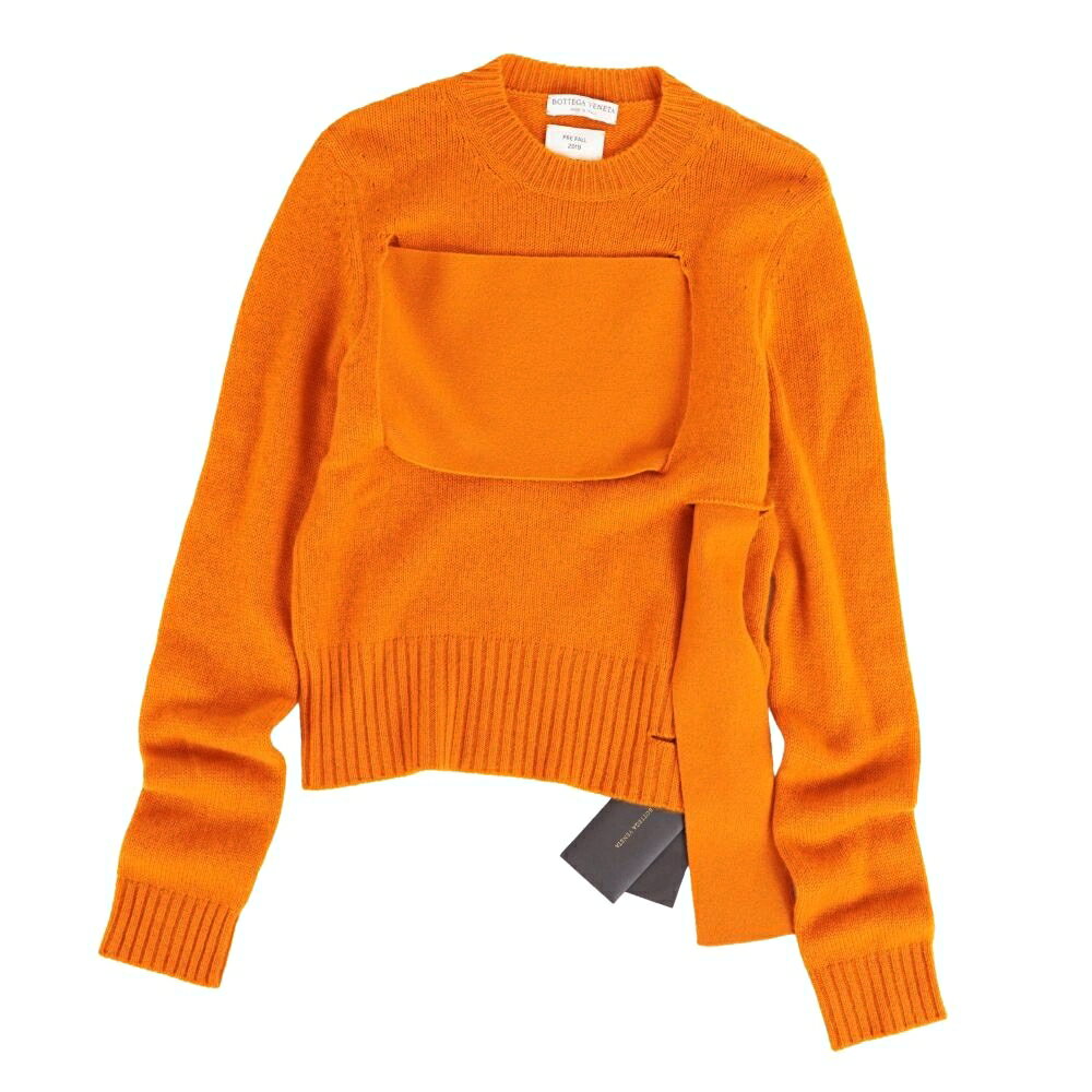Rakuten - 【新古品】ボッテガヴェネタ BOTTEGA VENETA ニット 19AW セーター ロングスリーブ 長袖 カシミヤ トップス レディース イタリア製 38(S相当) オレンジ【中古】