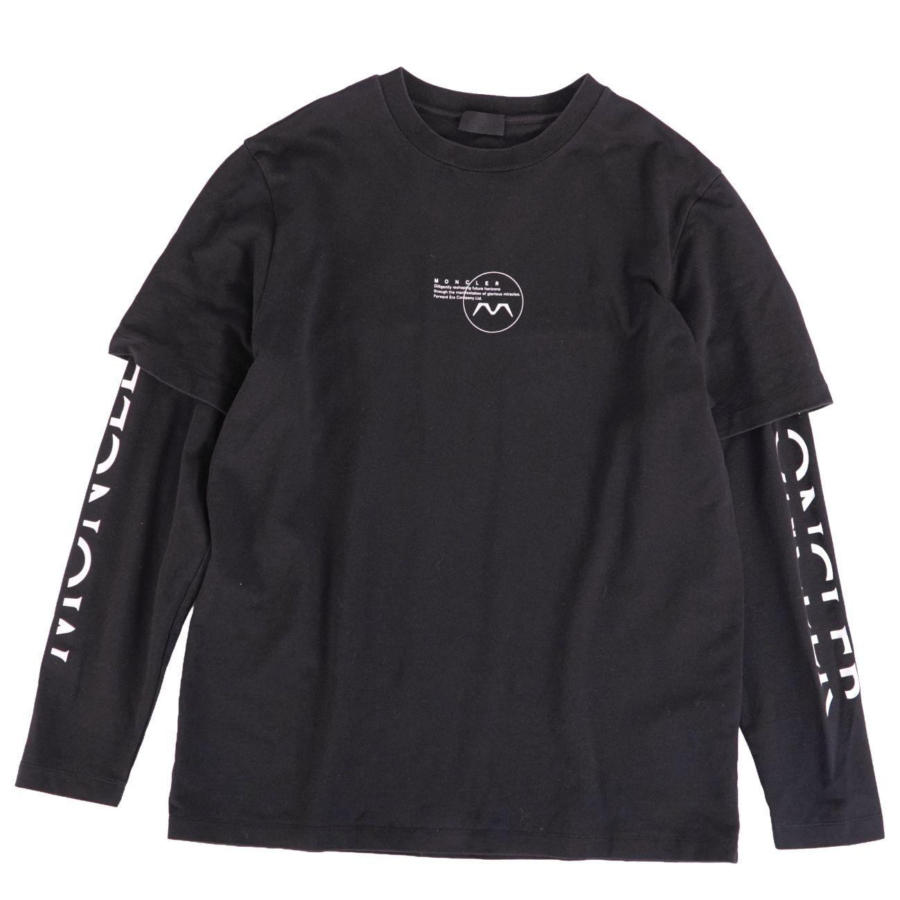 Rakuten - 【美品】モンクレール MONCLER Tシャツ 2022 カットソー ロングスリーブ 長袖 コットン トップス メンズ L ブラック【中古】