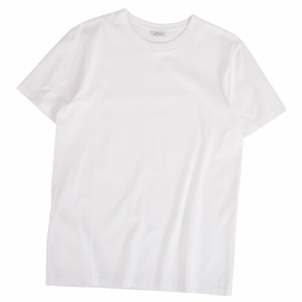Rakuten - 【極美品】ブリオーニ Brioni Tシャツ 2021 カットソー ショートスリーブ 半袖 コットン トップス メンズ イタリア製 M ホワイト【中古】