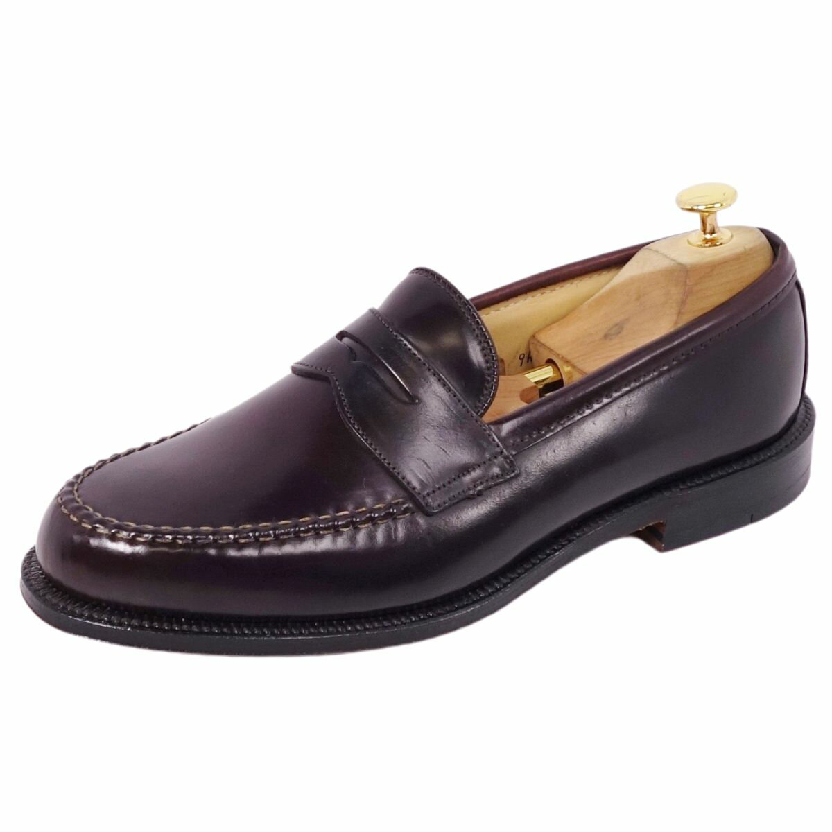 【新古品】オールデン Alden ローファー モカシン コインローファー コードバン 99162 シューズ 革靴 メンズ 9D(27cm相当) ダークバーガンディ【中古】のサムネイル