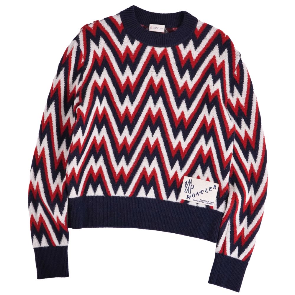 Rakuten - 【極美品】モンクレール MONCLER ニット 2023 セーター ロングスリーブ 長袖 ウール トップス メンズ S マルチカラー【中古】