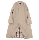 【美品】バーバリー ロンドン BURBERRY LONDON コート ステンカラーコート バルマカーンコート コットン100％ アウター メンズ M ベージュ【中古】