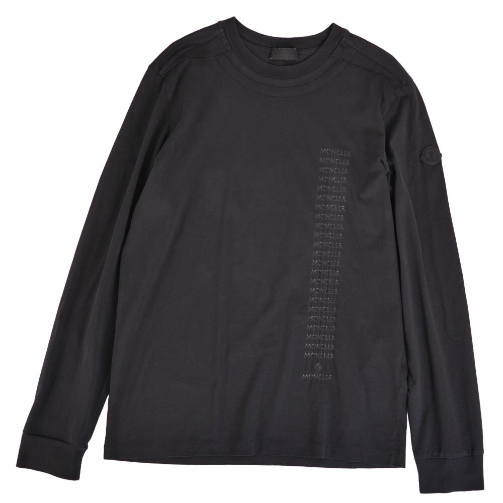 樂天商城 - 【美品】モンクレール MONCLER Tシャツ 2023 カットソー ロングスリーブ 長袖 ロゴ コットン トップス メンズ L ブラック【中古】