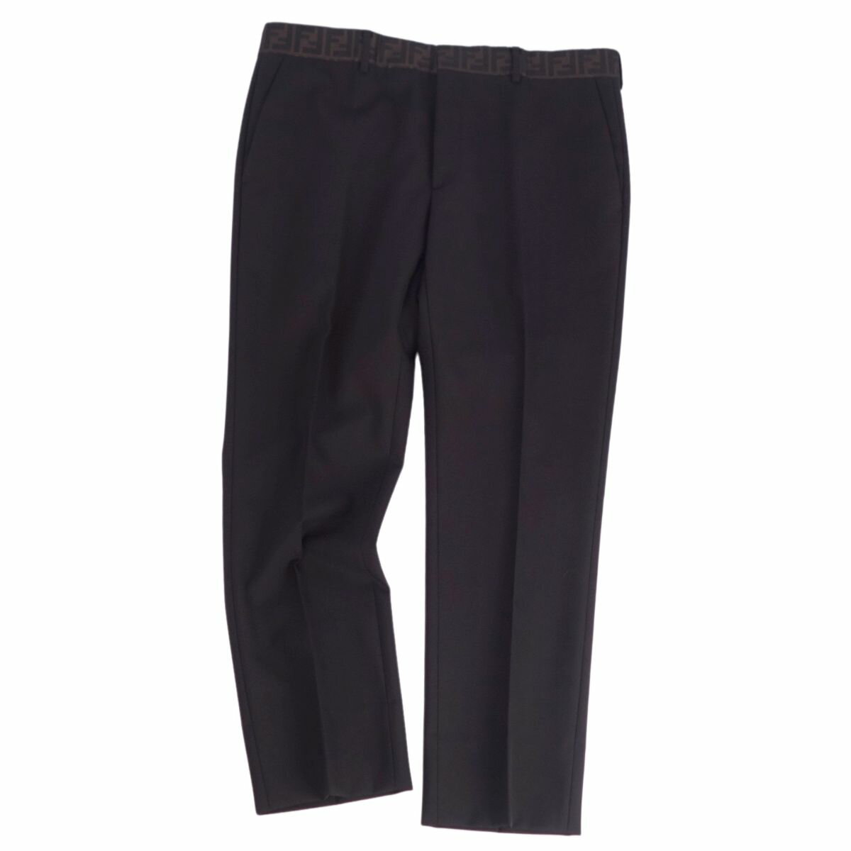 専用新品 イタリア製 FENDI ズッカ柄 ストレッチパンツ M 黒 専用新品 イタリア製 FENDI ズッカ柄 ストレッチパンツ M 黒 専用新品