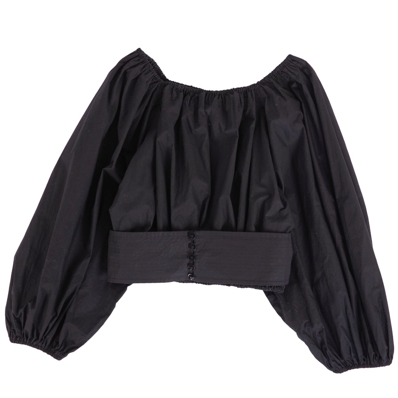 Rakuten - 【美品】パトゥ PATOU シャツ ブラウス ロングスリーブ 長袖 コットン トップス レディース 34(S相当) ブラック【中古】