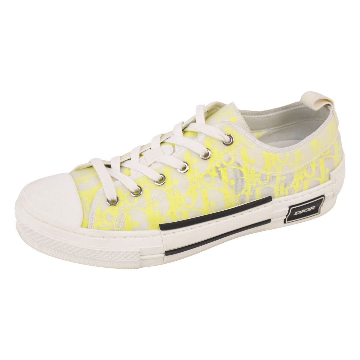 Rakuten - 【美品】ディオールオム DIOR HOMME スニーカー B23 ローカット トロッター オブリーク シューズ 靴 メンズ イタリア製 41(26cm相当) イエロー【中古】