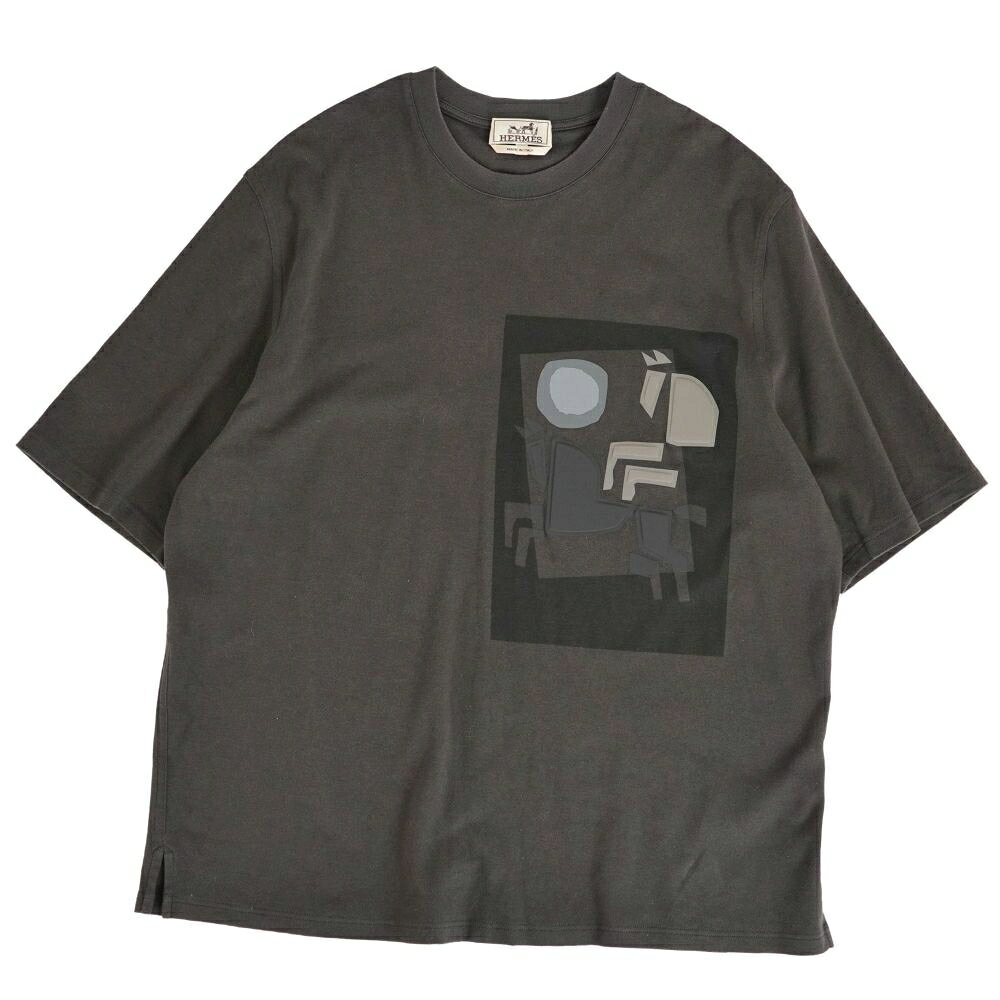 樂天商城 - 【美品】エルメス HERMES Tシャツ 23AW カットソー ショートスリーブ 半袖 コットン トップス メンズ イタリア製 XL カーキ【中古】