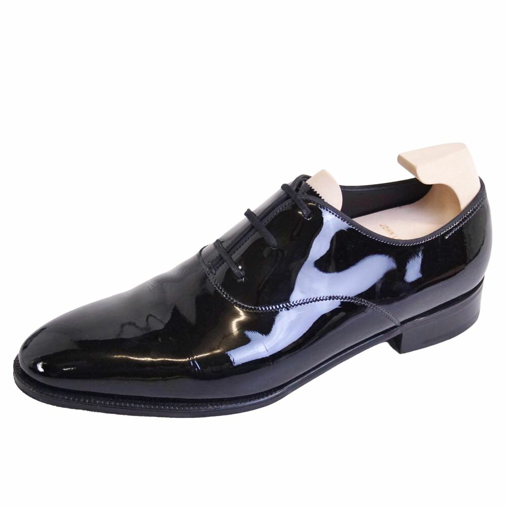 【極美品】ジョンロブ JOHN LOBB レザー?シューズ LIFTON リフトン オックスフォード ビジネスシューズ エナメルレザー 革靴 メンズ イングランド製 7.5(26cm相当) ブラック【中古】