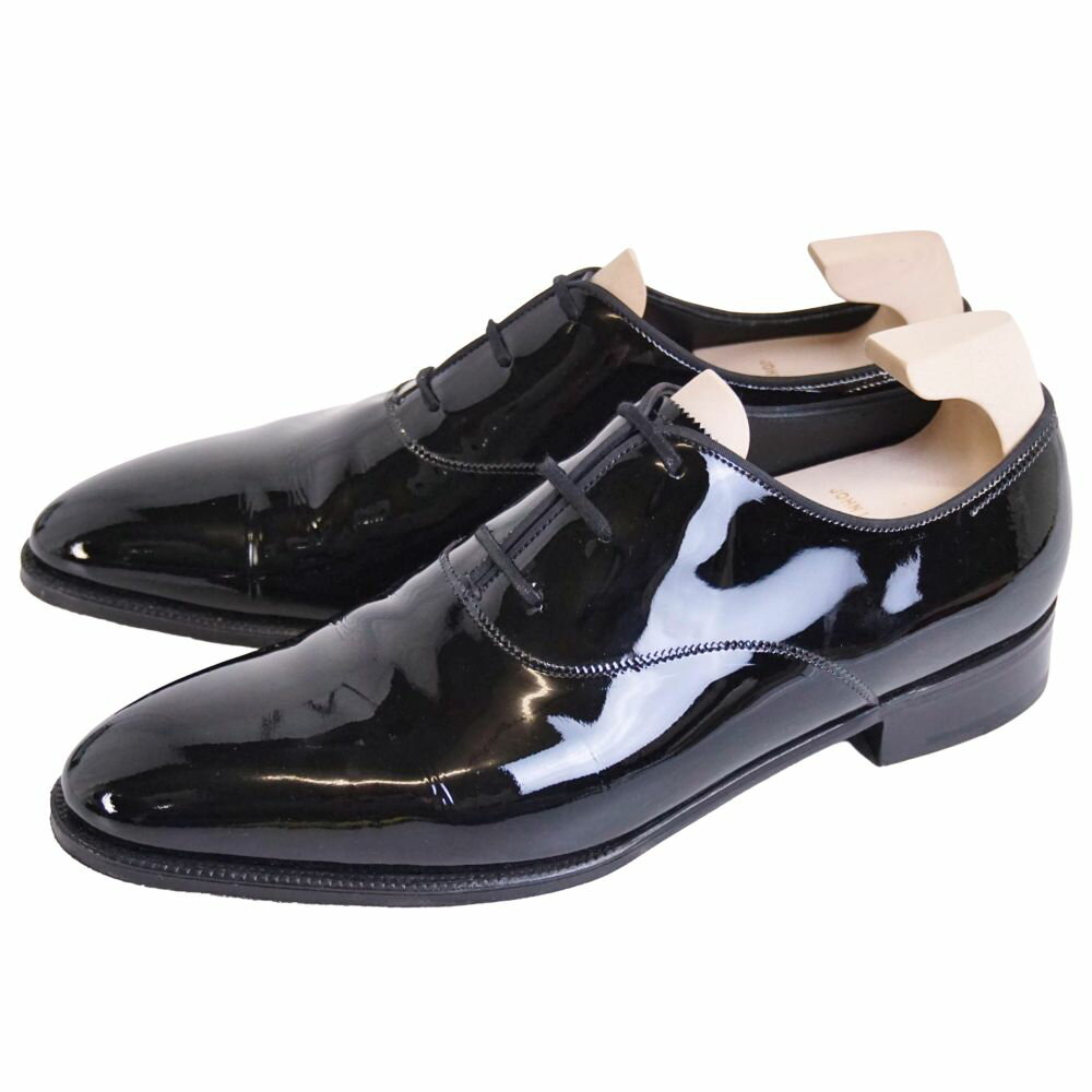 【極美品】ジョンロブ JOHN LOBB レザー?シューズ LIFTON リフトン オックスフォード ビジネスシューズ エナメルレザー 革靴 メンズ イングランド製 7.5(26cm相当) ブラック【中古】 2