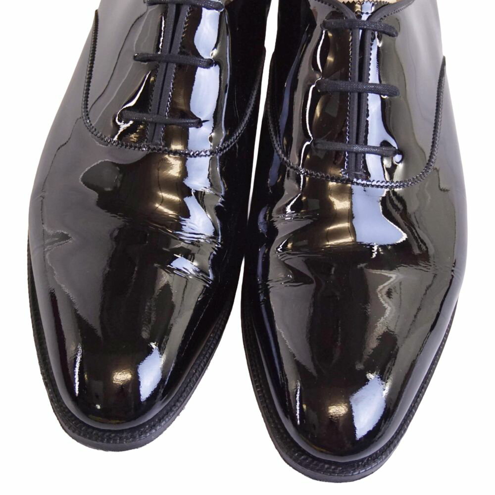 【極美品】ジョンロブ JOHN LOBB レザー?シューズ LIFTON リフトン オックスフォード ビジネスシューズ エナメルレザー 革靴 メンズ イングランド製 7.5(26cm相当) ブラック【中古】 3