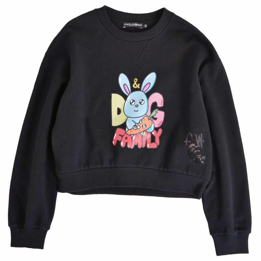 樂天商城 - 【美品】ドルチェ&ガッバーナ DOLCE&GABBANA スウェット トレーナー ロングスリーブ 長袖 コットン トップス レディース XXS ブラック【中古】