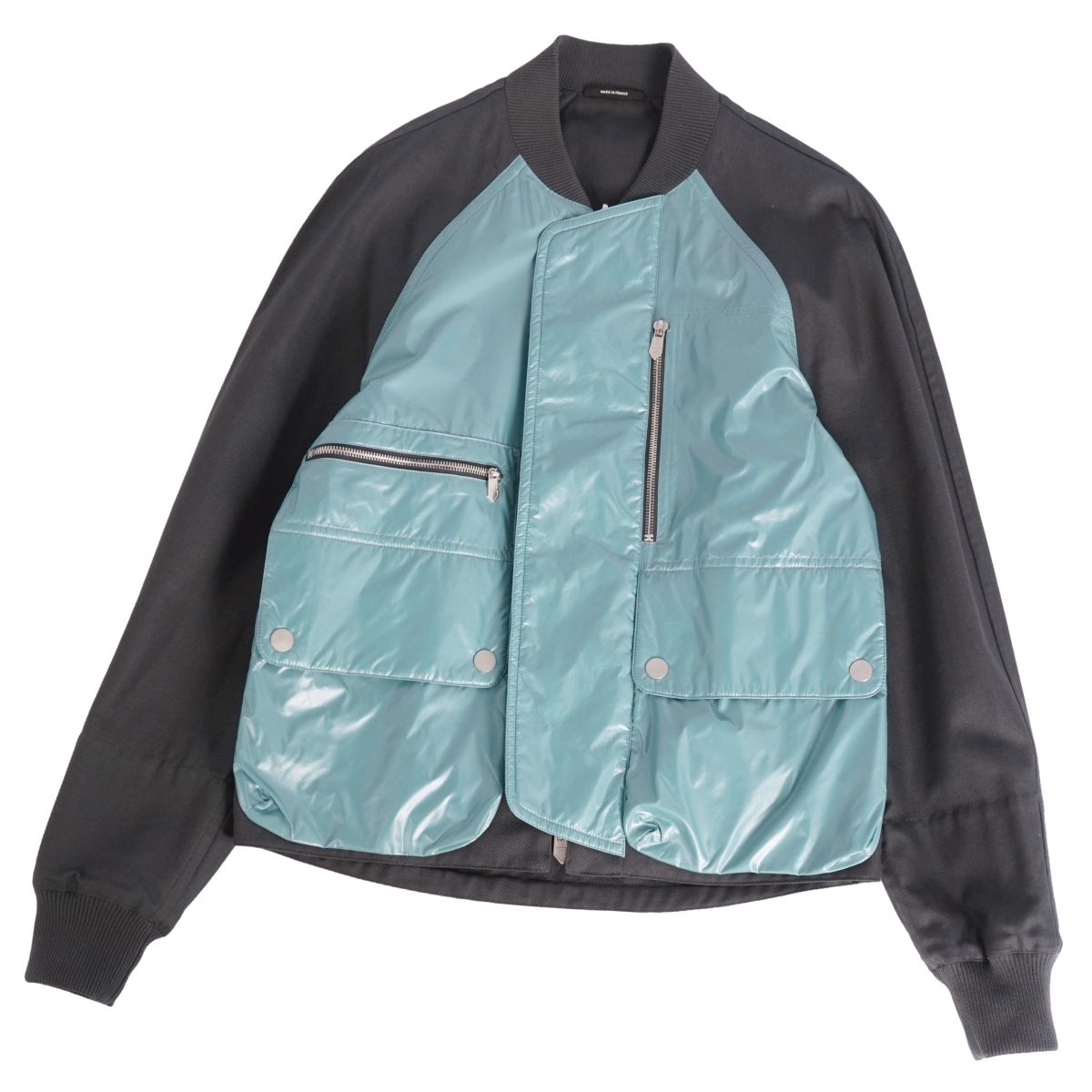 樂天商城 - 【極美品】エルメス HERMES ジャケット リバーシブル ブルゾン ジップアップ コットン ナイロン アウター メンズ フランス製 46 ダークグレー/ブルー【中古】