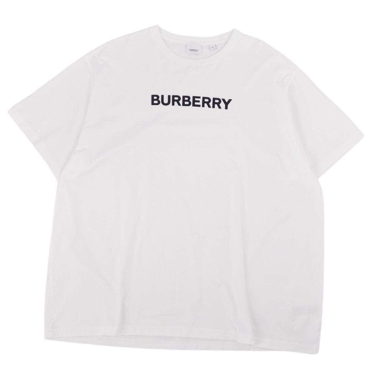 【美品】バーバリー BURBERRY Tシャツ カットソー 半袖 ショートスリーブ ロゴプリント トップス メンズ XXXL ホワイト【中古】