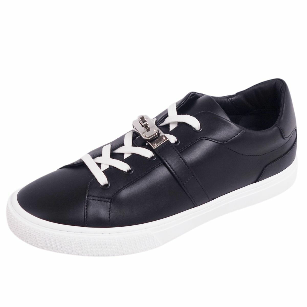 【新品同様】エルメス HERMES スニーカー Day デイ ケリー金具 レースアップ カーフレザー シューズ メンズ 43(28cm相当) ブラック【中古】のサムネイル