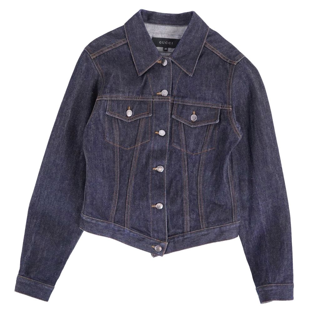 樂天商城 - 【美品】グッチ GUCCI ジャケット トムフォード期 デニムジャケット コットン アウター レディース イタリア製 44(XL相当) インディゴブルー【中古】