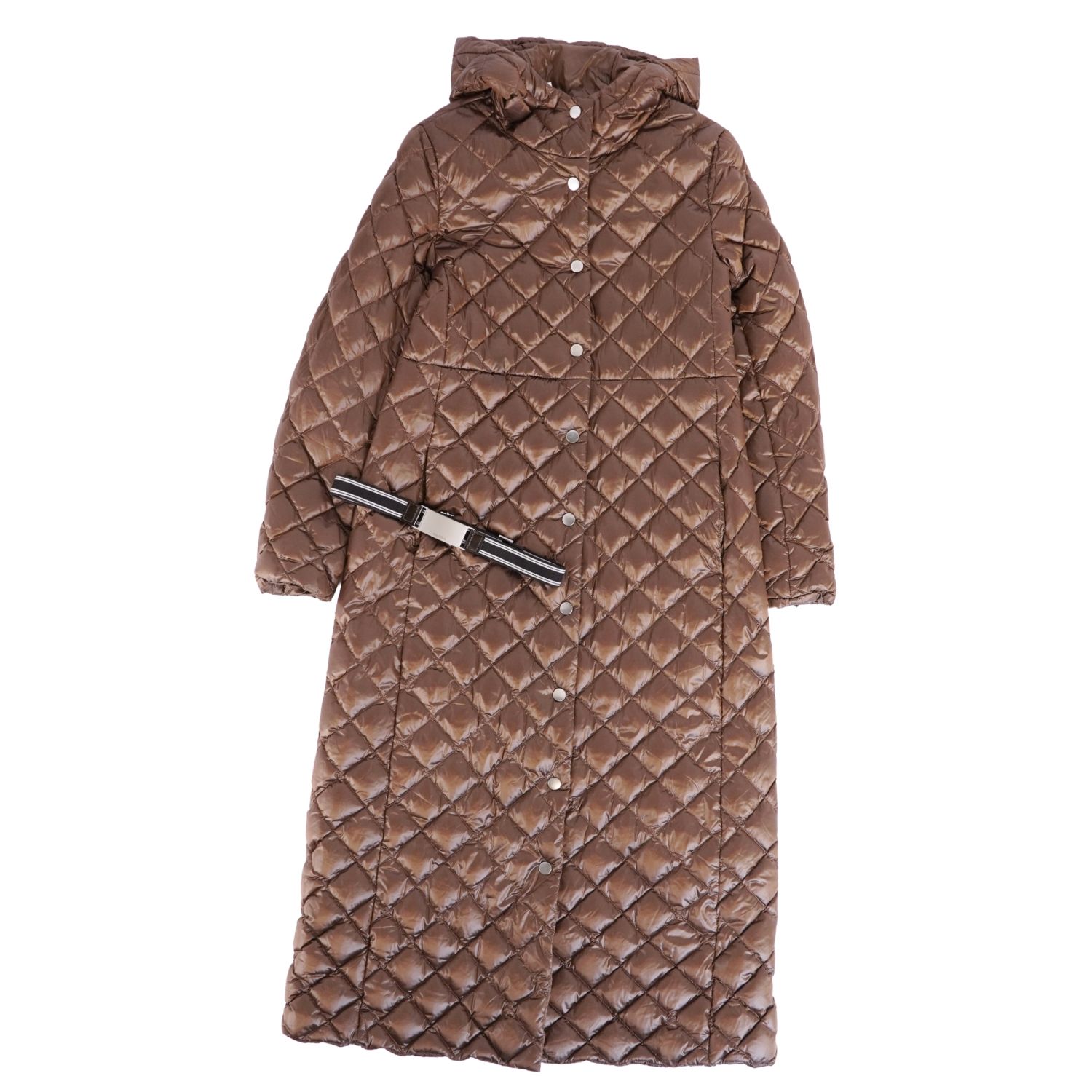 樂天商城 - 【極美品】マックスマーラ Max Mara The Cube 2022年 コート ダウンコート ロングコート キルティング ナイロン アウター レディース JI36 USA2 FB34(XS相当) ブラウン【中古】