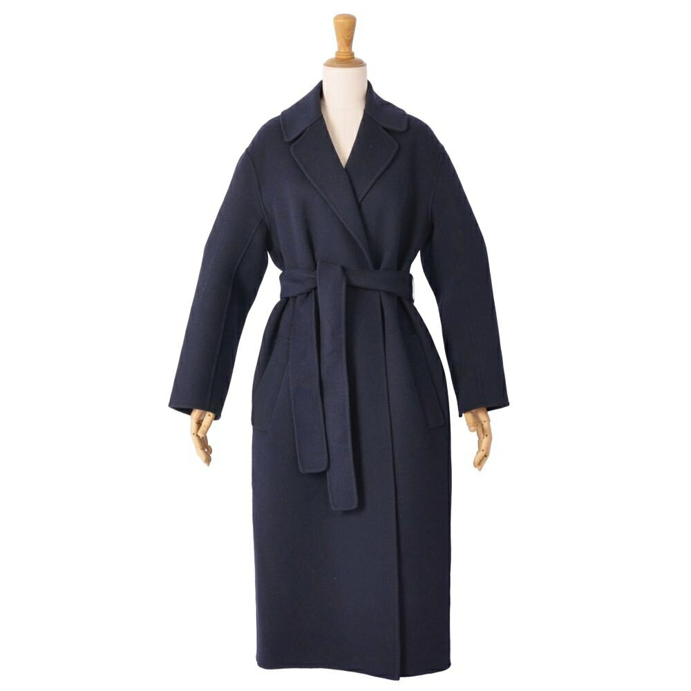 春夏 'S Max Mara リネン ノーカラーコート 40 ネイビー 7分袖 春夏 ´S Max Mara リネン ノーカラーコート 40 ネイビー 7分袖 【公式