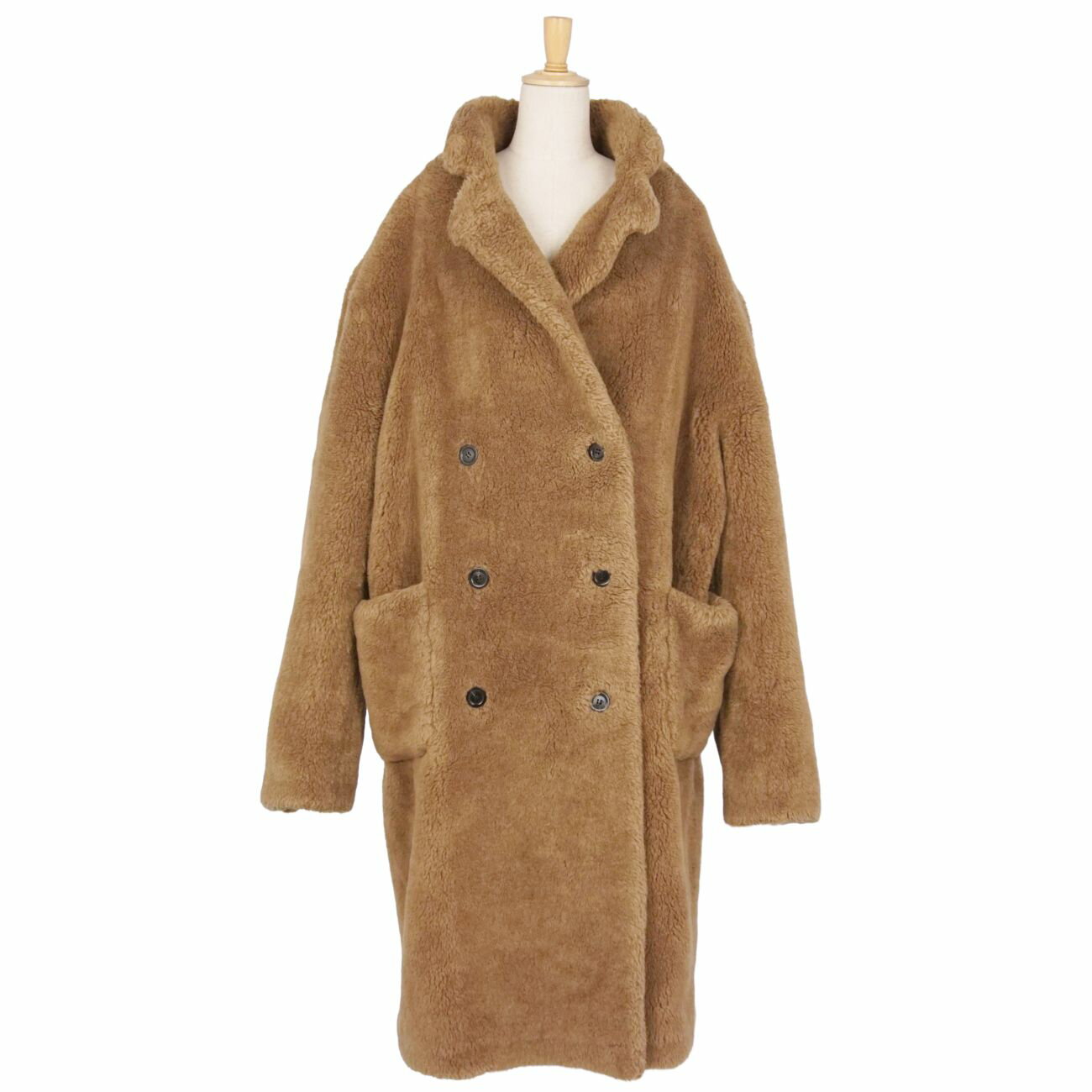 樂天商城 - 【新古品】ピーター ドゥ PETER DO コート 21AW ロングコート ダブルブレスト ウール シルク アウター レディース 36(S相当) ブラウン【中古】