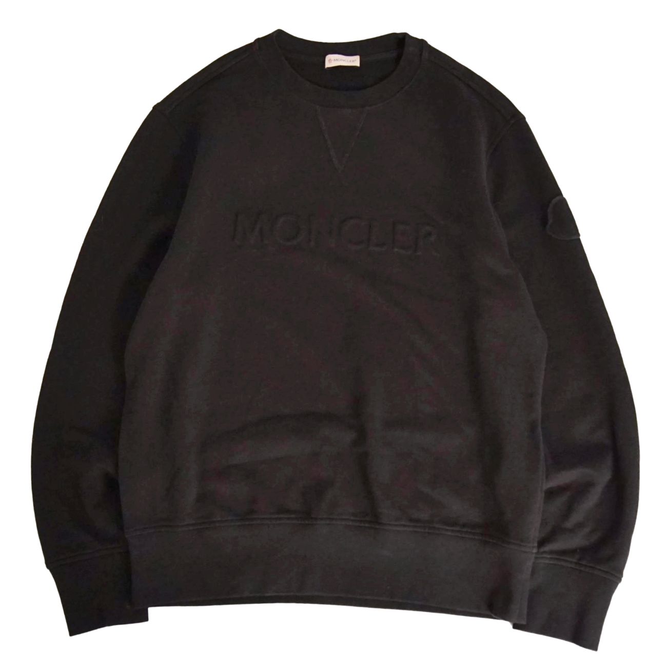 乐天商城 - 【美品】モンクレール MONCLER スウェット 2022 エンボスロゴ トレーナー ロングスリーブ 長袖 コットン トップス メンズ L ブラック【中古】