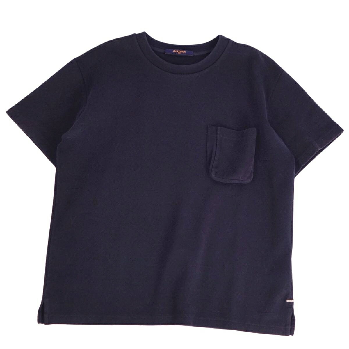 Rakuten - 【美品】ルイヴィトン LOUIS VUITTON Tシャツ 2022 シグネチャー3Dポケットモノグラム カットソー ショートスリーブ トップス メンズ イタリア製 M ネイビー【中古】