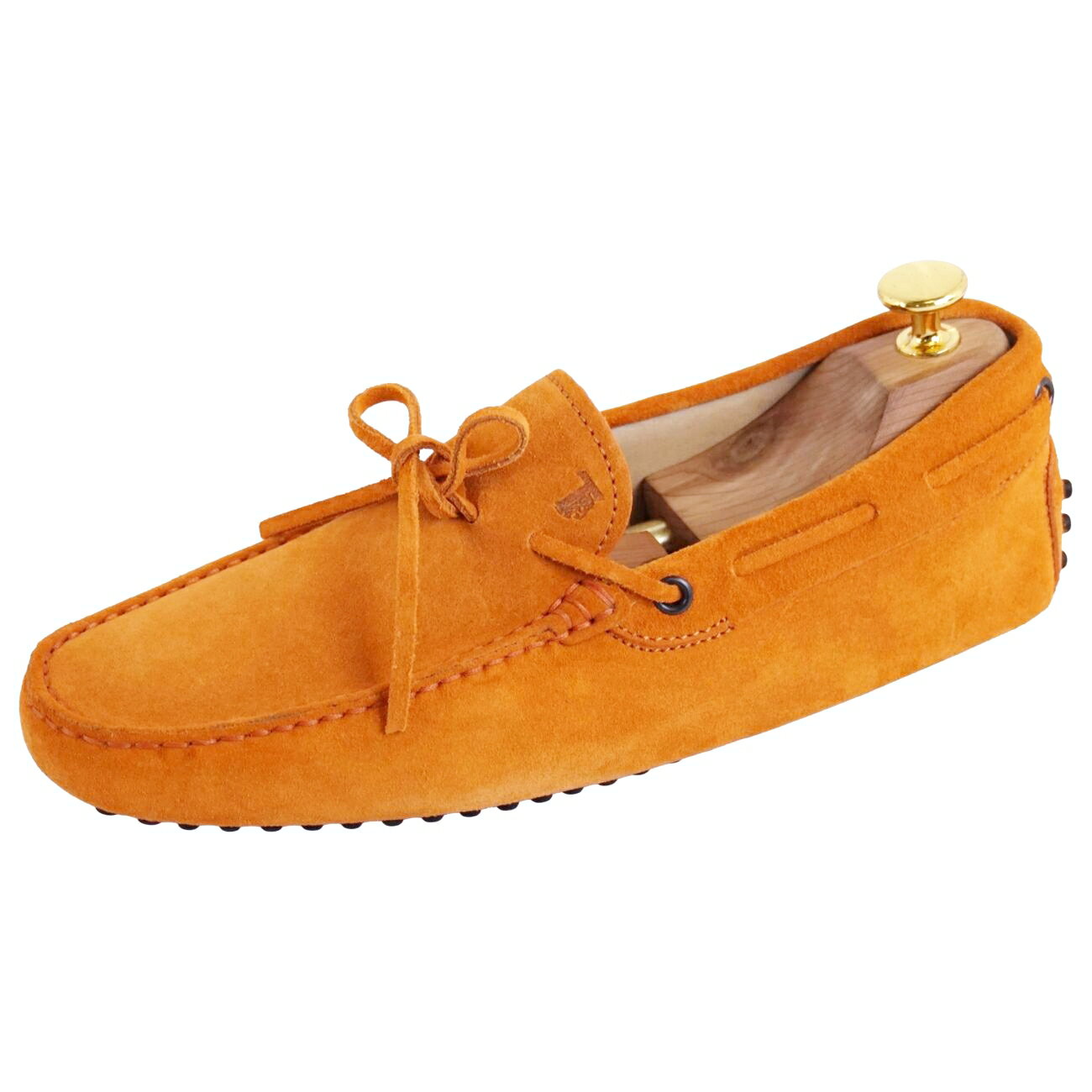 【新古品】トッズ TOD'S ローファー モカシン ドライビングシューズ スウェードレザー シューズ 靴 メンズ イタリア製 5(24cm相当) オレンジ【中古】