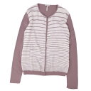 【美品】エルメス HERMES マルジェラ期 ニット カーディガン ロングスリーブ 長袖 シルク切替 トップス レディース LA グレー/ホワイト【中古】(4)