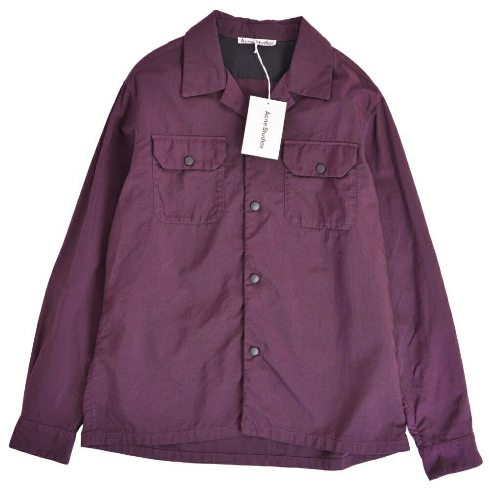 Rakuten - 【新古品】アクネストゥディオズ Acne Studios シャツ シャツジャケット ナイロン アウター メンズ 48(M相当) ボルドー【中古】