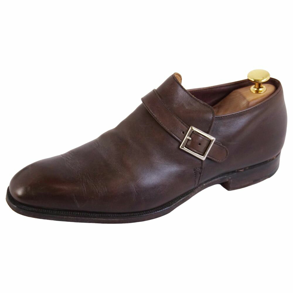 Rakuten - 【美品】クロケット&ジョーンズ Crockett&Jones レザーシューズ PORTMAN ポートマン モンクストラップ ビジネスシューズ 革靴 メンズ イングランド製 7E(25.5cm相当) ブラウン【中古】