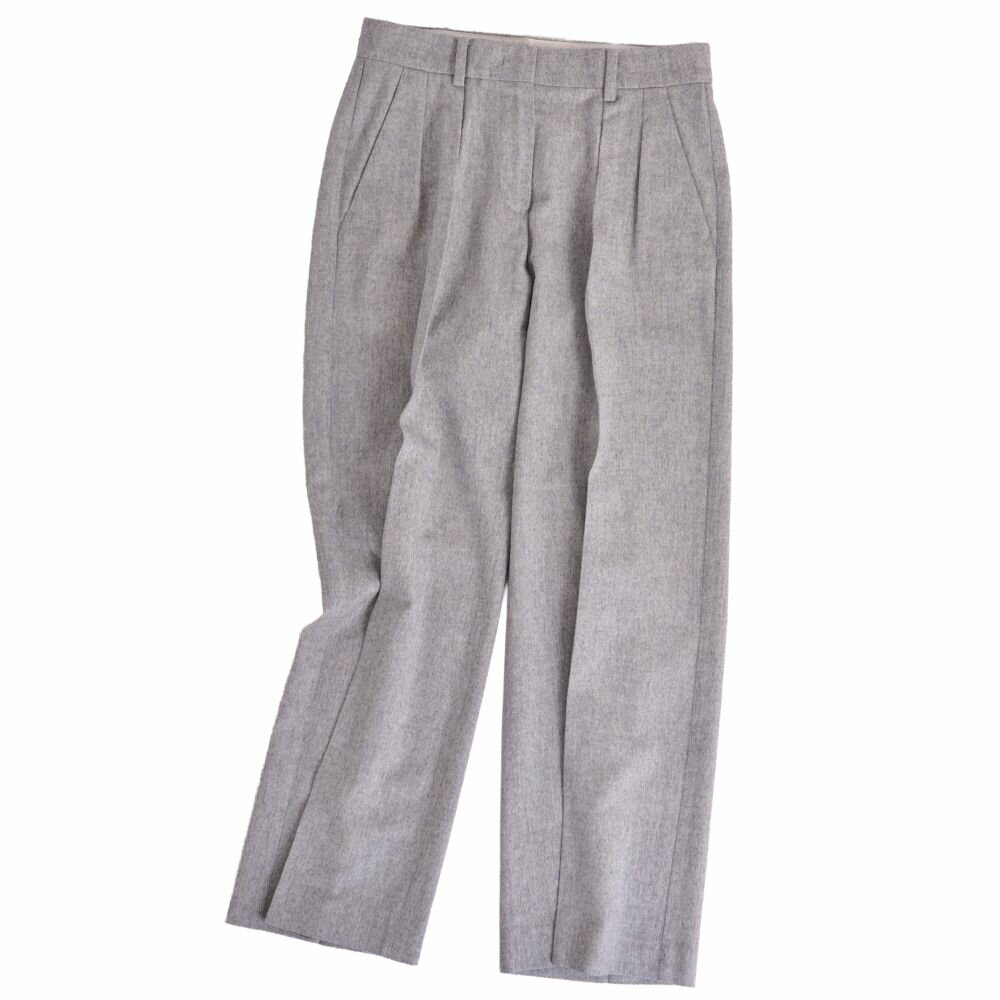 Rakuten - 【美品】マックスマーラ Max Mara パンツ ロングパンツ ワイドパンツ キャメル100% ボトムス レディース イタリア製 JI38 USA4 GB6(S相当) グレー【中古】