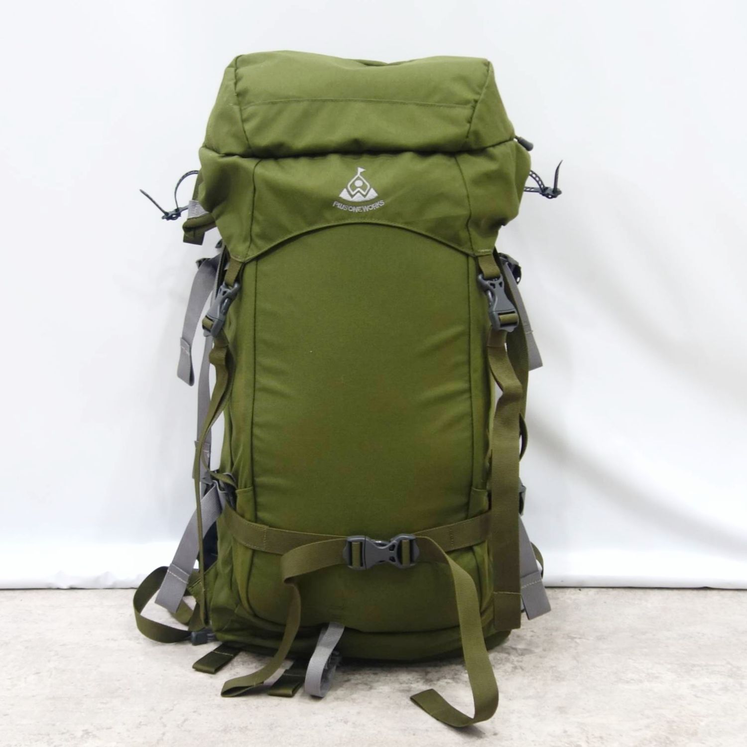 MODEST LORD 仙台 楽天市場店の【美品】プラスワンワークス PLUS ONE WORKS バックカントリー バックパック Irwak 38L スキー スノーボード BC グリーン【中古】｜アングル2