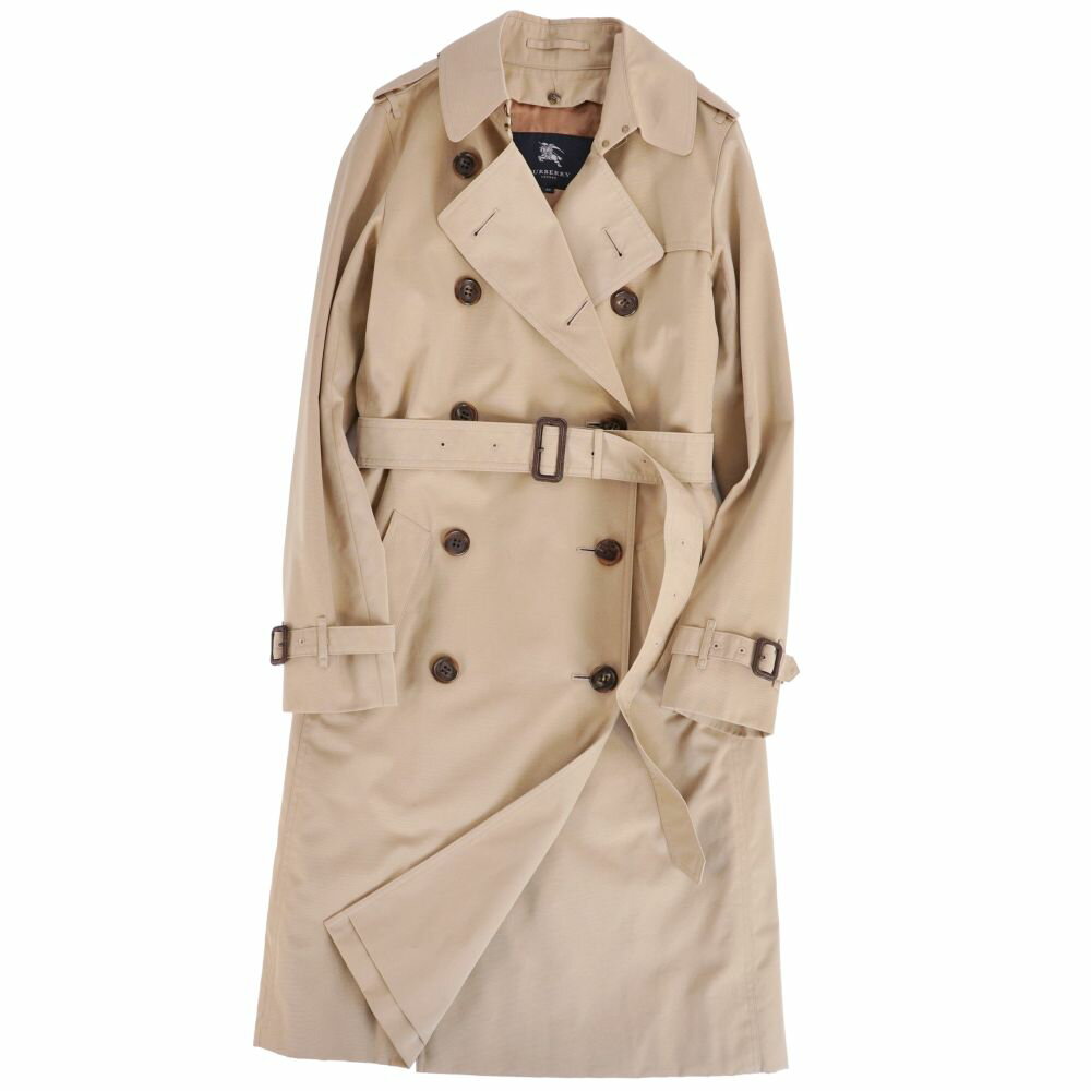 【極美品】バーバリー ロンドン BURBERRY LONDON コート ライナー付き トレンチコート コットン100％ 裏チェック アウター レディース 38(M相当) ベージュ【中古】
