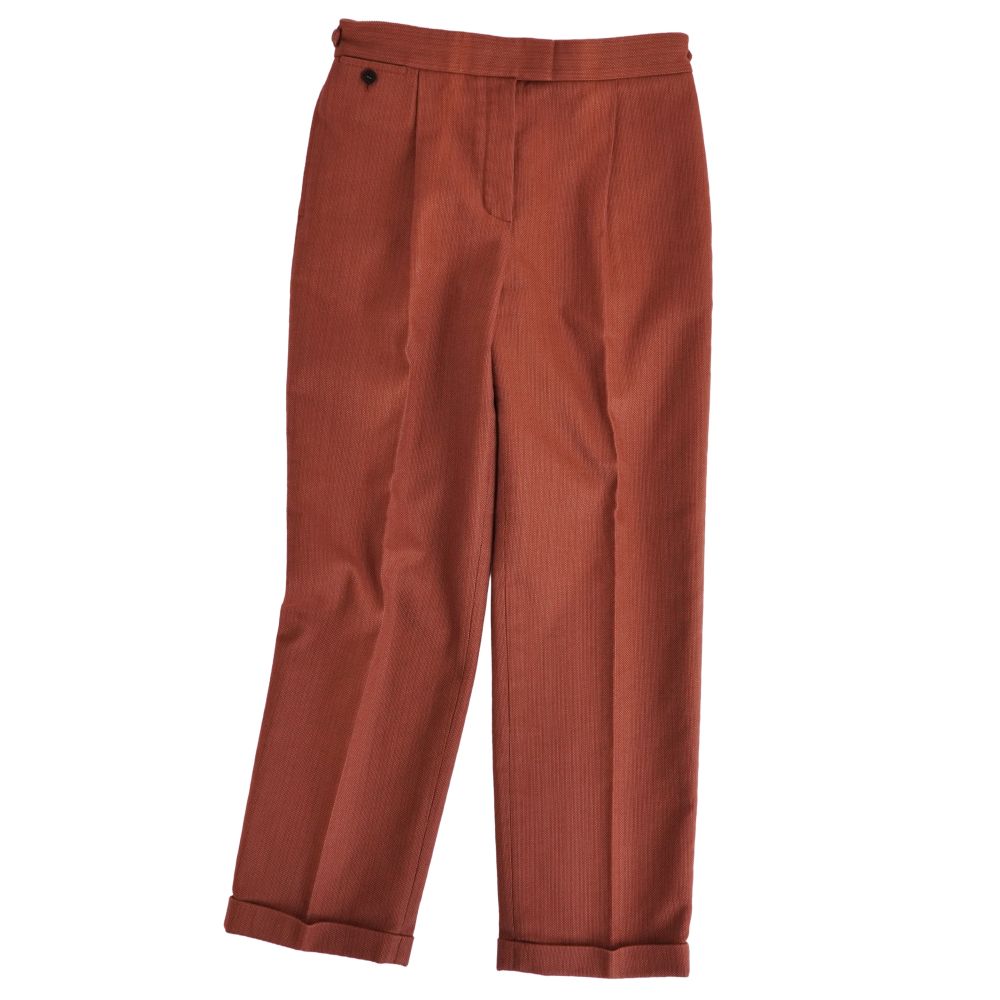 樂天商城 - 【極美品】エルメス HERMES パンツ 19AW ロングパンツ ワイドパンツ コットン ボトムス レディース フランス製 34(XS相当) ブラウン【中古】