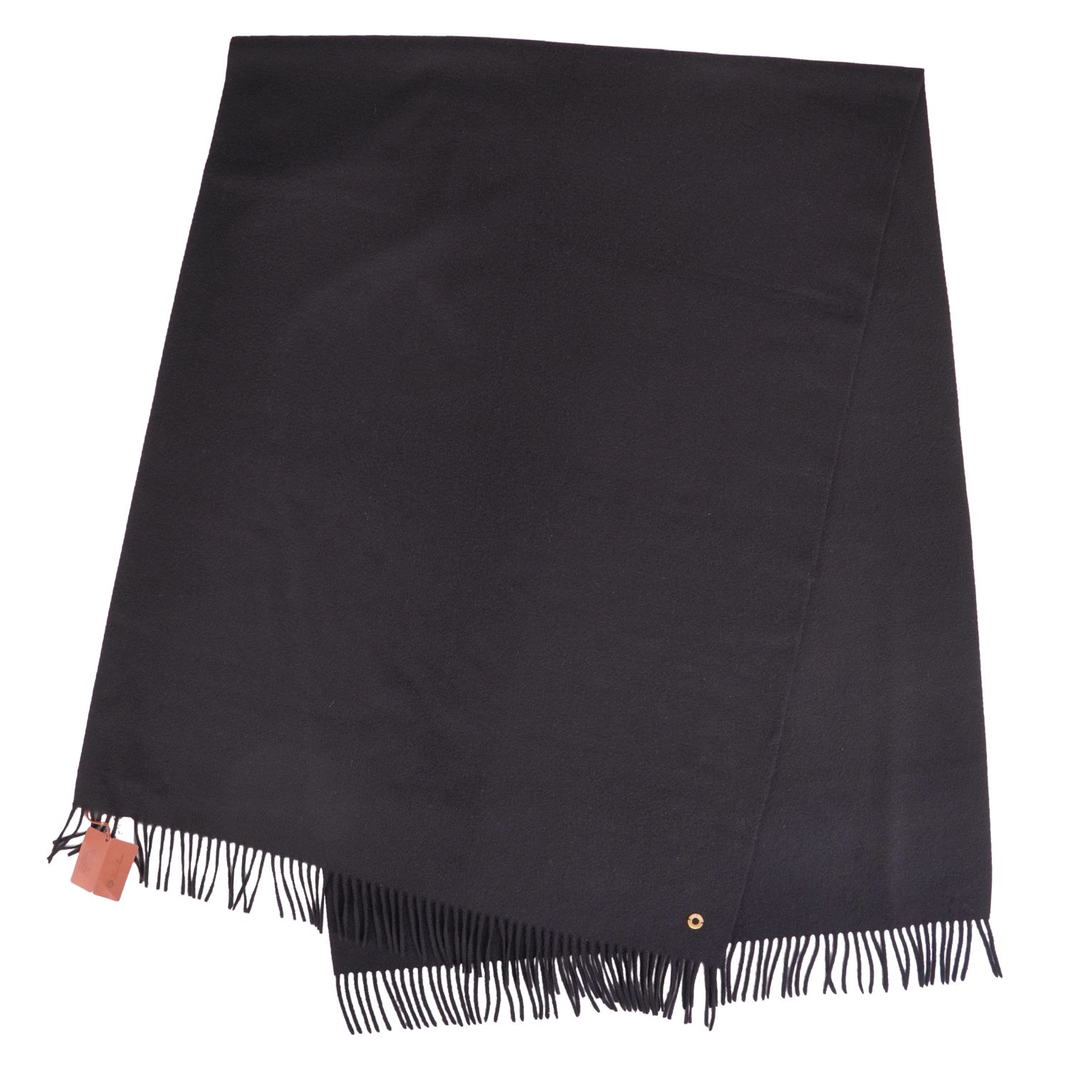 Rakuten - 【新古品】ロロピアーナ Loro Piana マフラー ストール ショール フリンジ カシミヤ100％ イタリア製 レディース ブラック【中古】