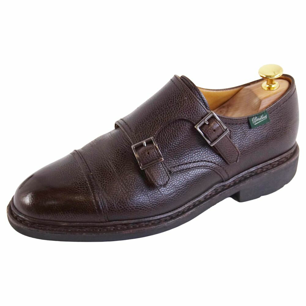 樂天商城 - 【美品】パラブーツ PARABOOT レザーシューズ WILLIAM ウィリアム ダブルモンクストラップ 革靴 メンズ フランス製 6(24.5cm相当) ブラウン【中古】