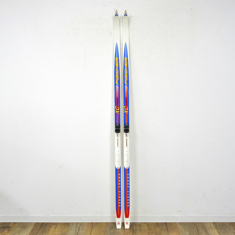 フィッシャー FISCHER DOUBLE CROWN 180cm ビンディング SALOMON SNS PROFILE クロスカントリー スキー アウトドア【中古】