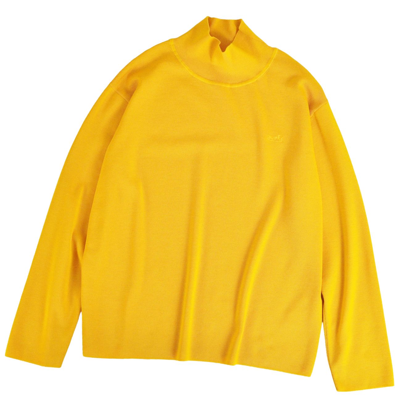 Rakuten - 【美品】エルメス HERMES ニット 20AW セーター ハイネック ロングスリーブ 長袖 カシミヤ シルク トップス レディース 44(XXL相当) イエロー【中古】