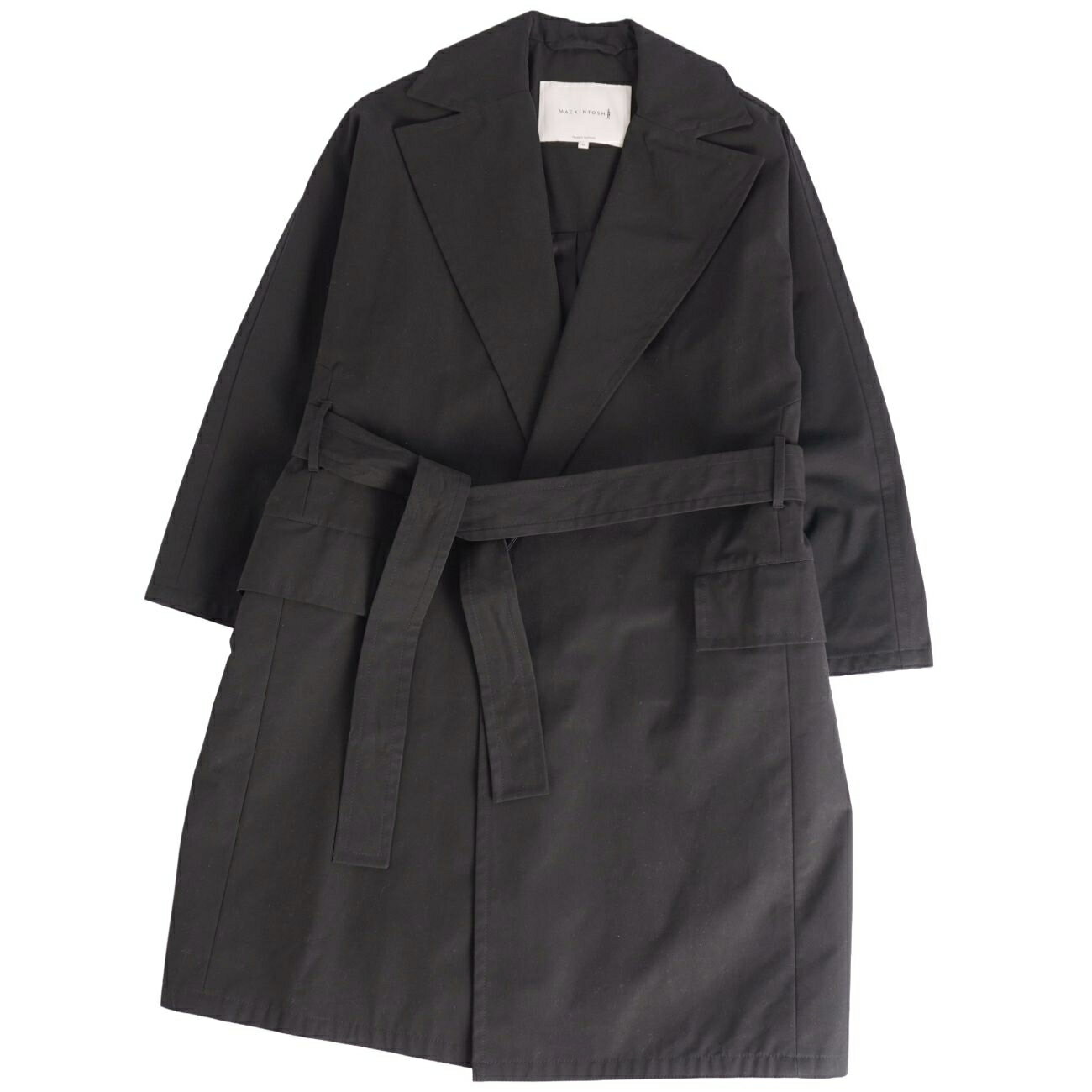 Rakuten - 【美品】マッキントッシュ MACKINTOSH コート ベルト付き ロングコート ポリエステル アウター メンズ スコットランド製 32 ブラック【中古】