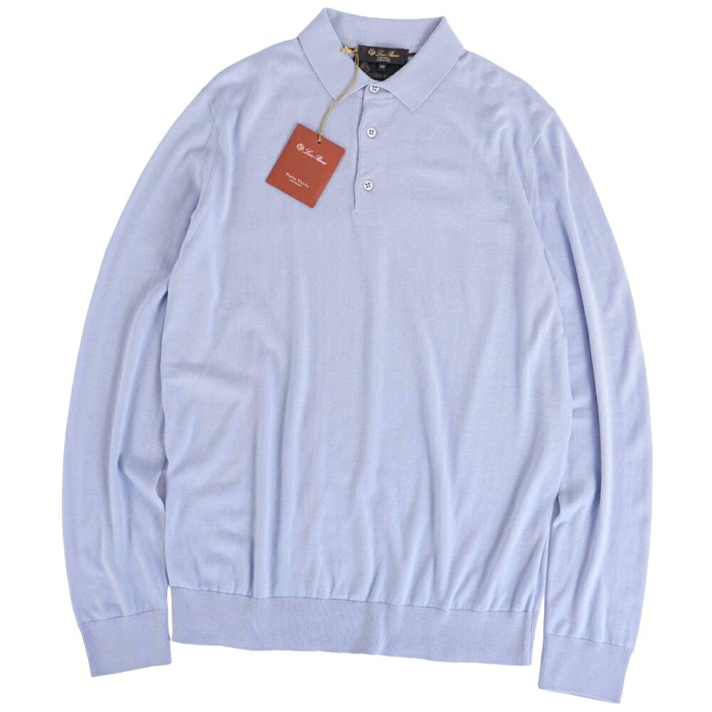 Rakuten - 【新古品】ロロピアーナ Loro Piana シャツ ポロシャツ ニット セーター ビキューナ100% トップス メンズ イタリア製 50 ブルー【中古】