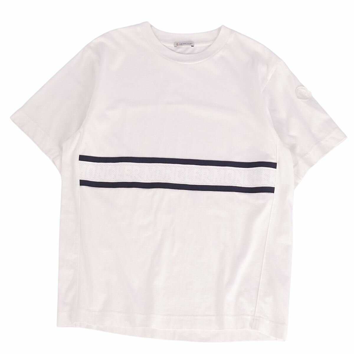 Rakuten - 【美品】モンクレール MONCLER Tシャツ 2022 カットソー ショートスリーブ 半袖 コットン トップス メンズ XS ホワイト【中古】